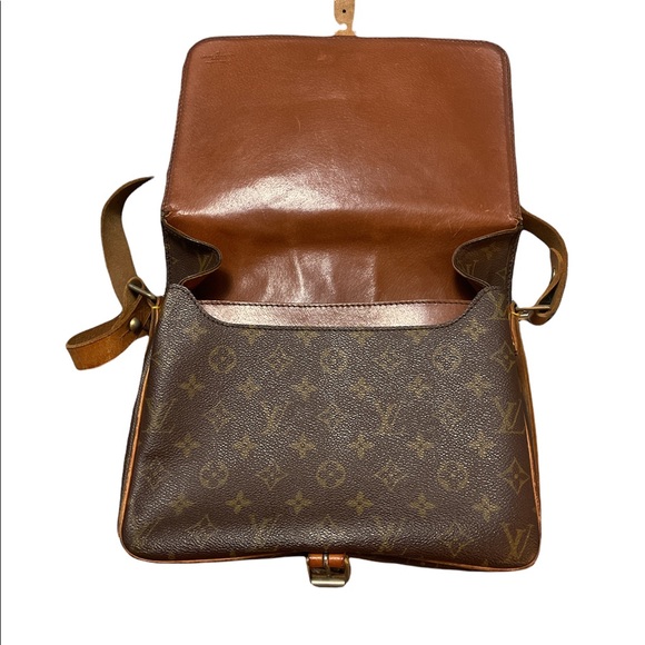 Authentic LOUIS VUITTON Cartouchiere MM Shoulder Bag Monogram Leather Brown - Picture 10 of 13